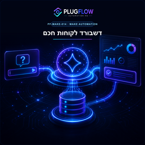 דשבורד לקוחות חכם בעזרת AI — PLUGFLOW