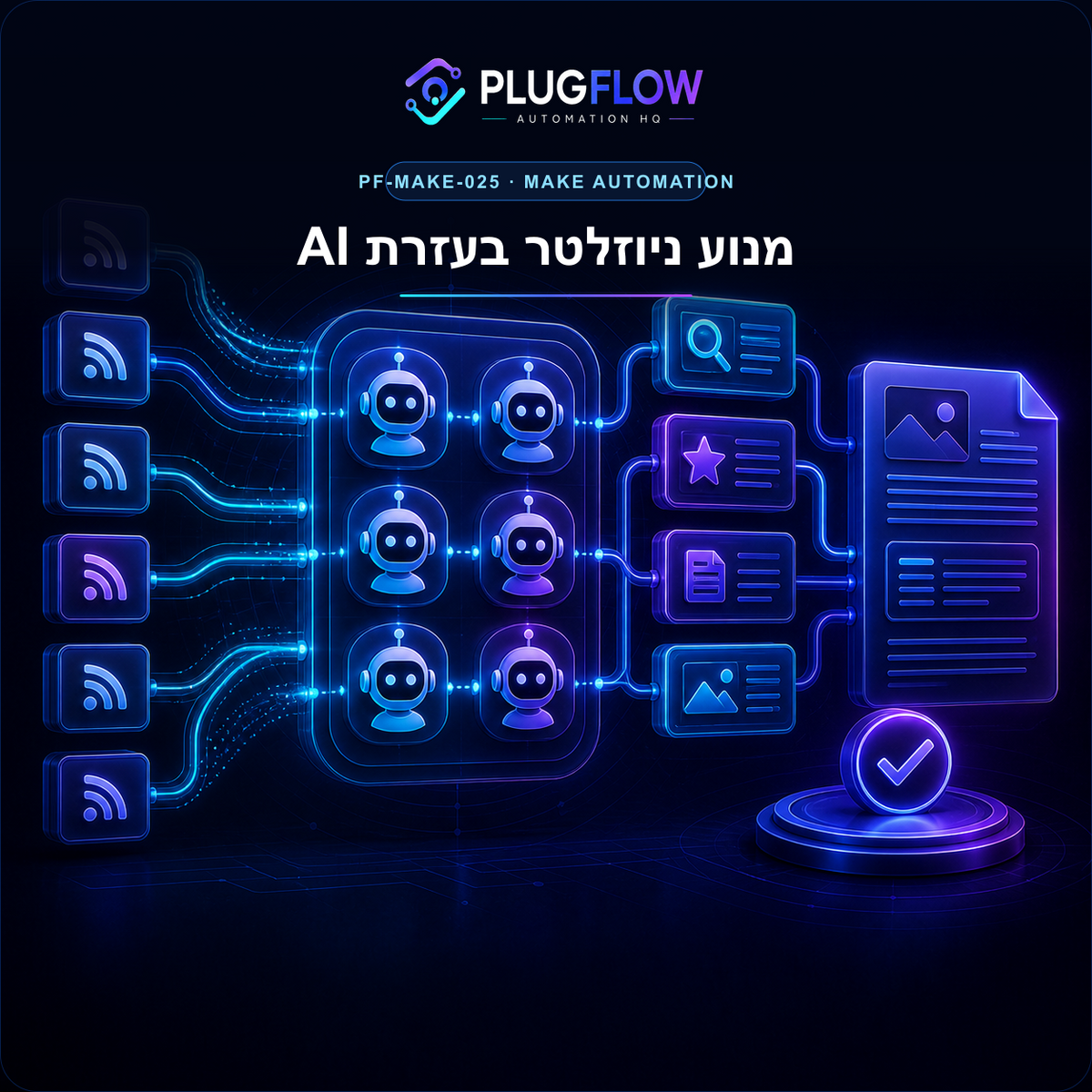 מנוע ניוזלטר אוטומטי בעזרת AI — PLUGFLOW