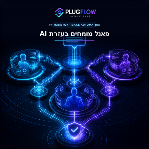 אפליקציית פאנל מומחים בעזרת AI — PLUGFLOW