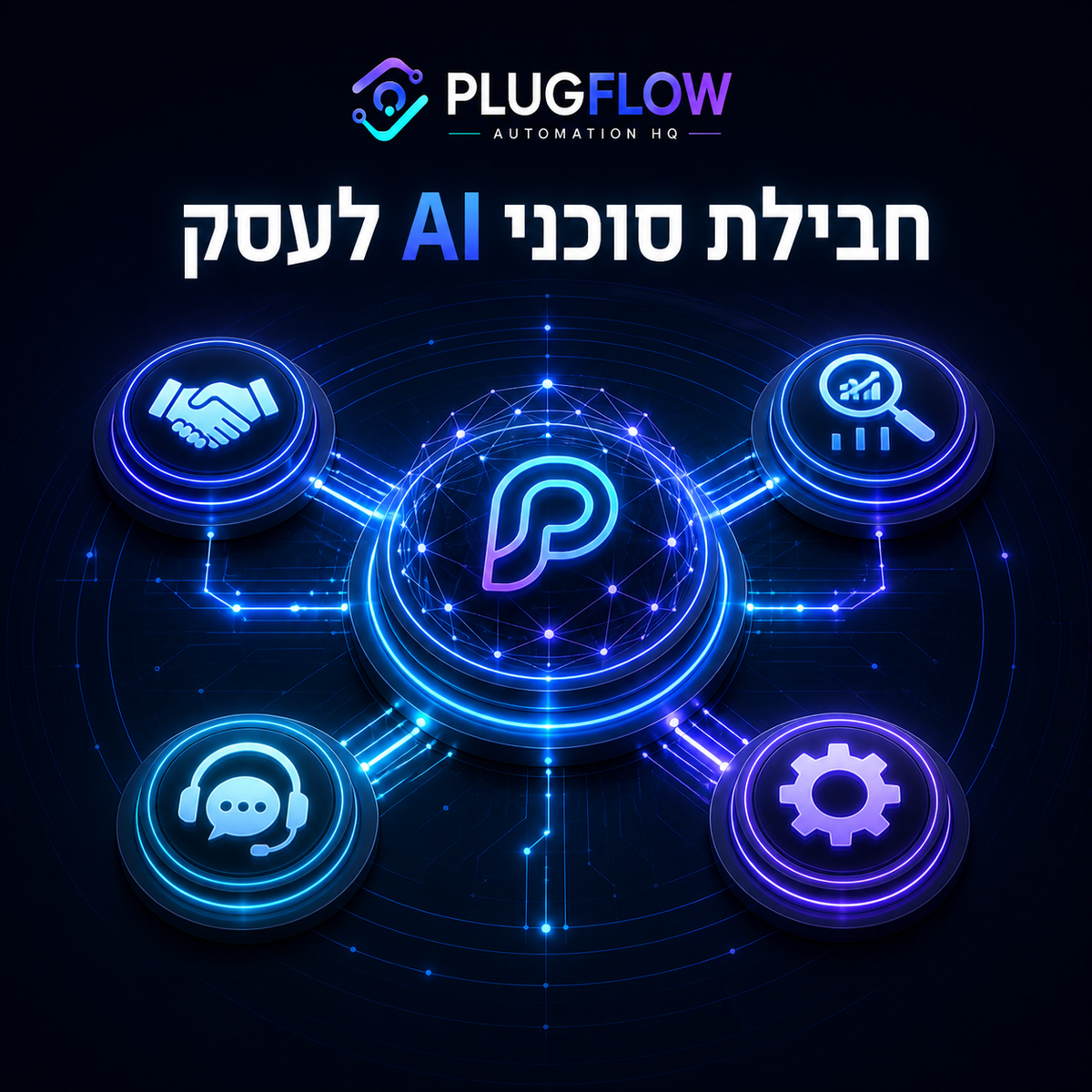 חבילת סוכני AI לעסק – PLUGFLOW