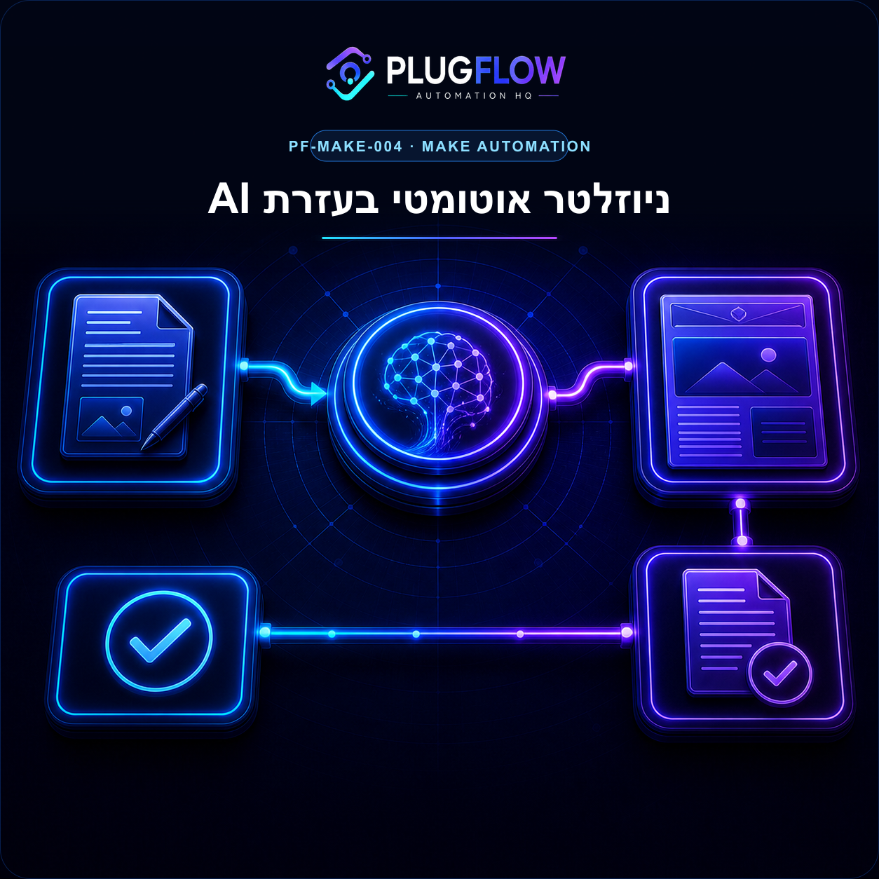מערכת ניוזלטר אוטומטית בעזרת AI — PLUGFLOW