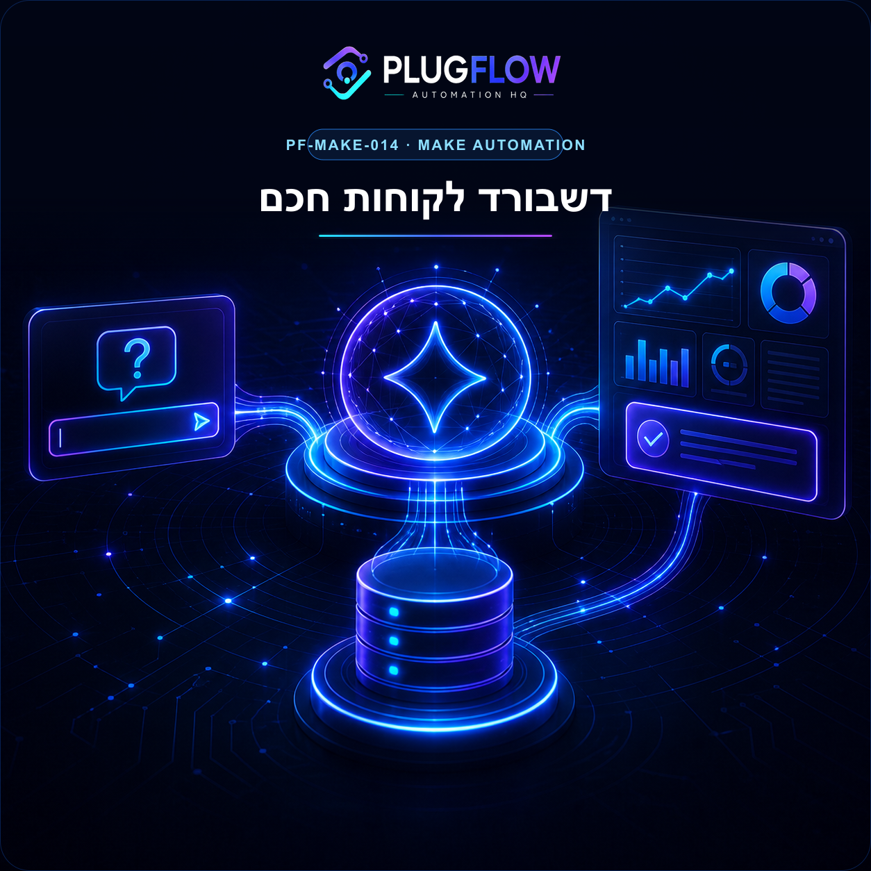 דשבורד לקוחות חכם בעזרת AI — PLUGFLOW
